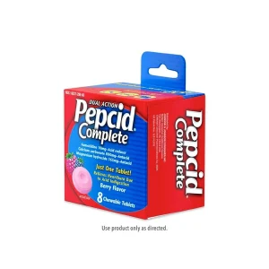 PEPCID COMPLETE® ON-THE-GO Chewable Tablet with Famotidine & Antacids