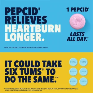PEPCID COMPLETE® ON-THE-GO Chewable Tablet with Famotidine & Antacids